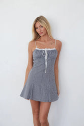 Liv Gingham Fit and Flare Mini Dress