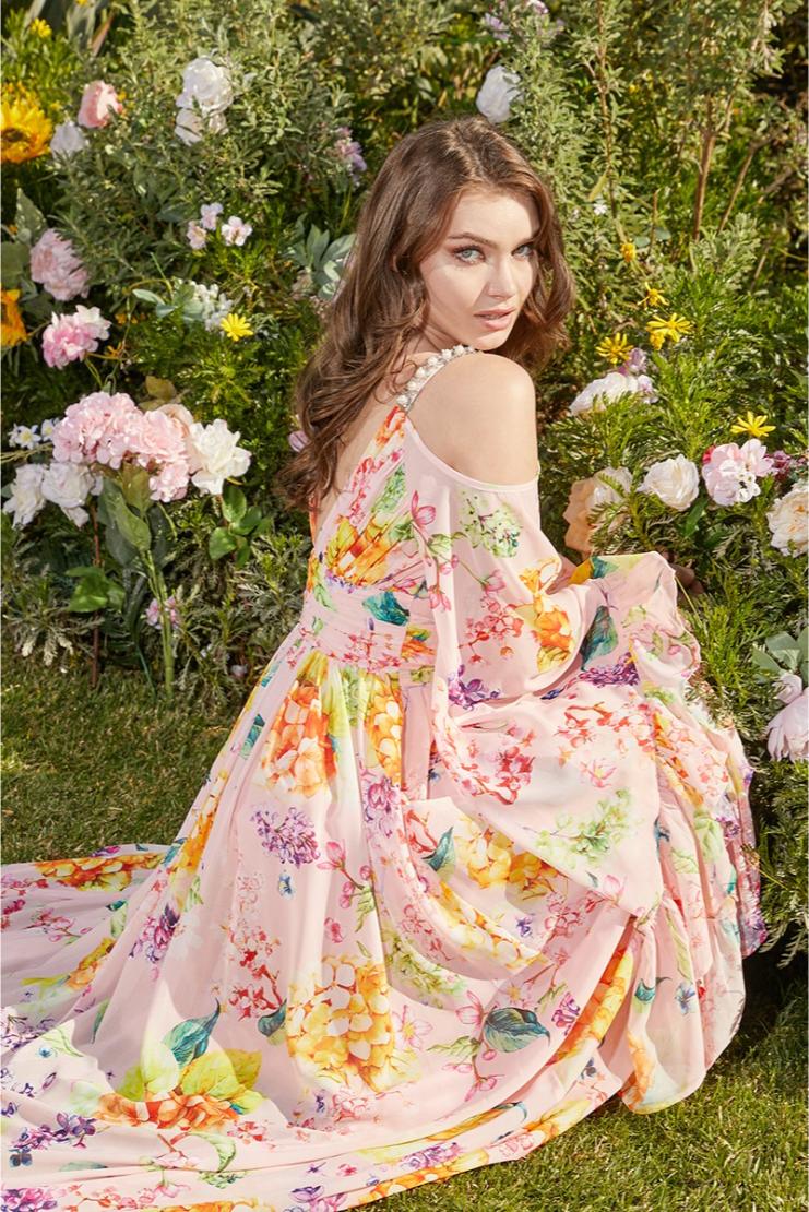 Venus Blooms Maxi Dress - Floral Print