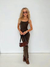 Kattan Maxi Dress Chocolate Petite