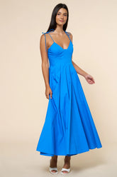 Suzanne Royal Blue Midi Dress - Royal Blue