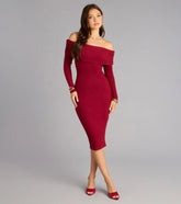 Soft Intentions Off-Shoulder Midi Dress