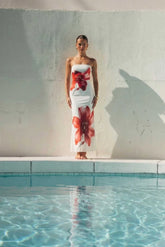 Aura Floral Mesh Maxi Dress