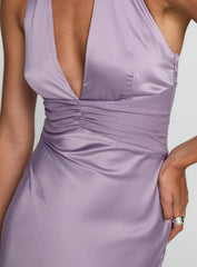 Rousseau Halter Maxi Dress Mauve