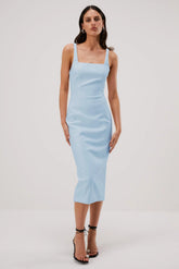 Misha Beck Bonded Midi Dress - Sky Blue