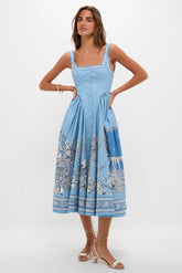 Blue Villa Romantica Midi Dress
