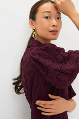 Winetasting Eyelet Delaney Dress