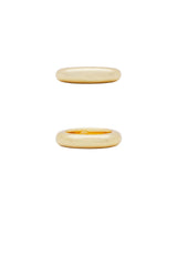 Dome Ring Set - 18k Gold Plated