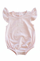 Personalized Ruffle Sleeve Bubble Romper | Pretty in Pink