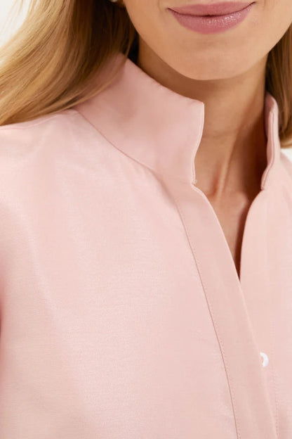 Soft Pink Dupioni Megan Dress