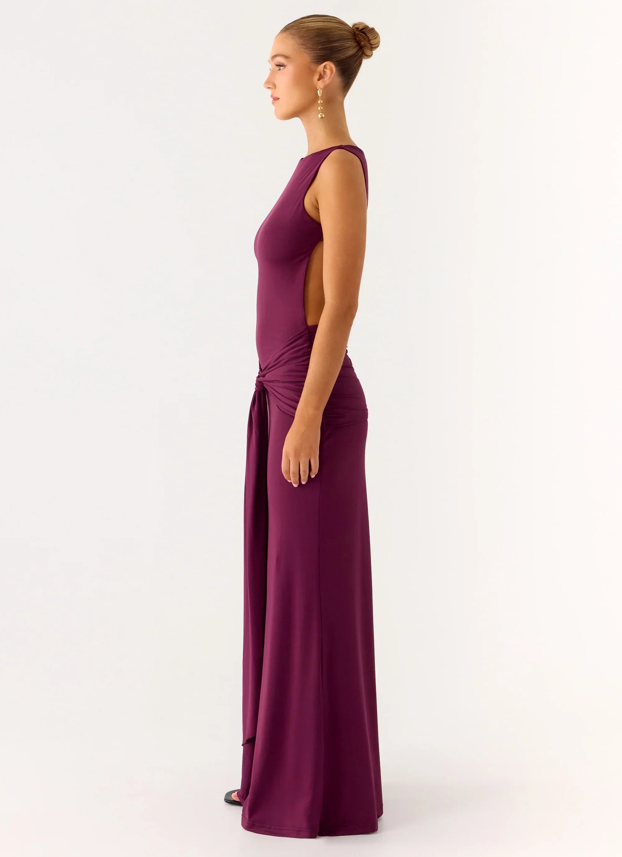 Fault Line Maxi Dress - Plum
