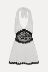Audrey Satin Mini Dress - Soft Sand