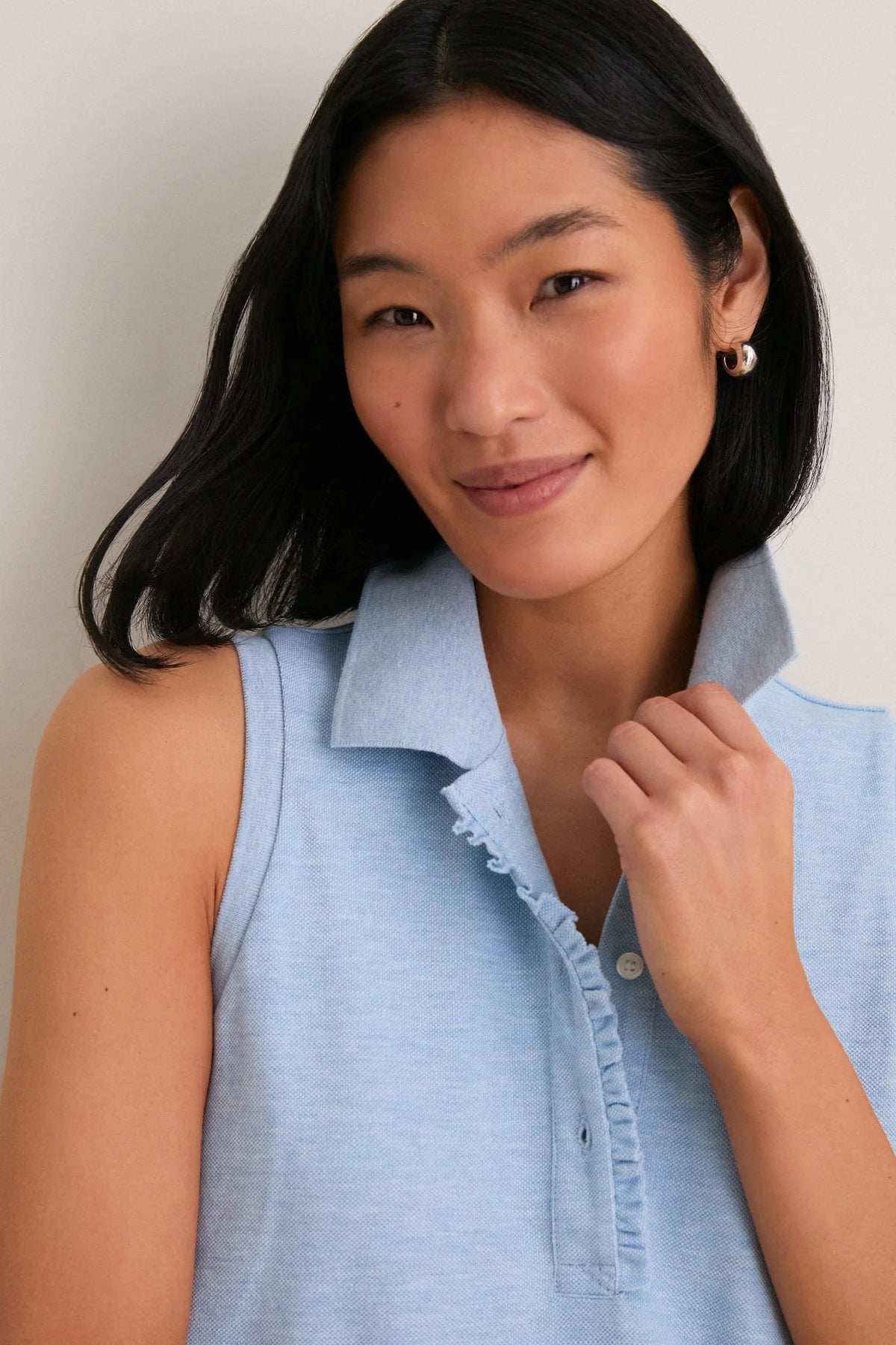 Light Blue Pique Margaret Polo Dress