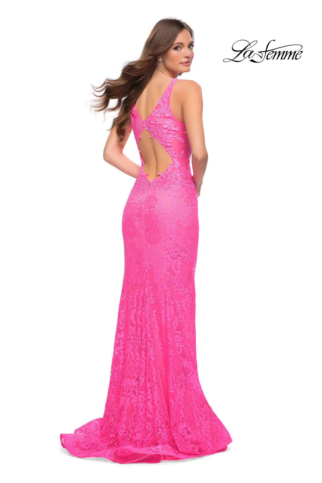 Pink Neon Prom Dress 29978