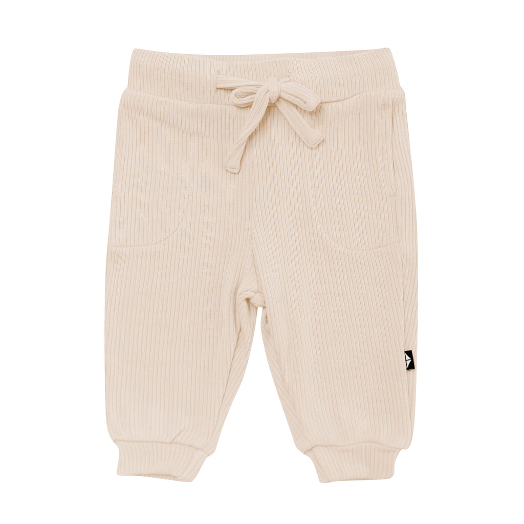 Ribbed Jogger Pant in Bisque