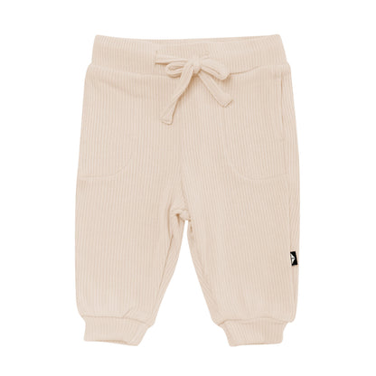 Ribbed Jogger Pant in Bisque