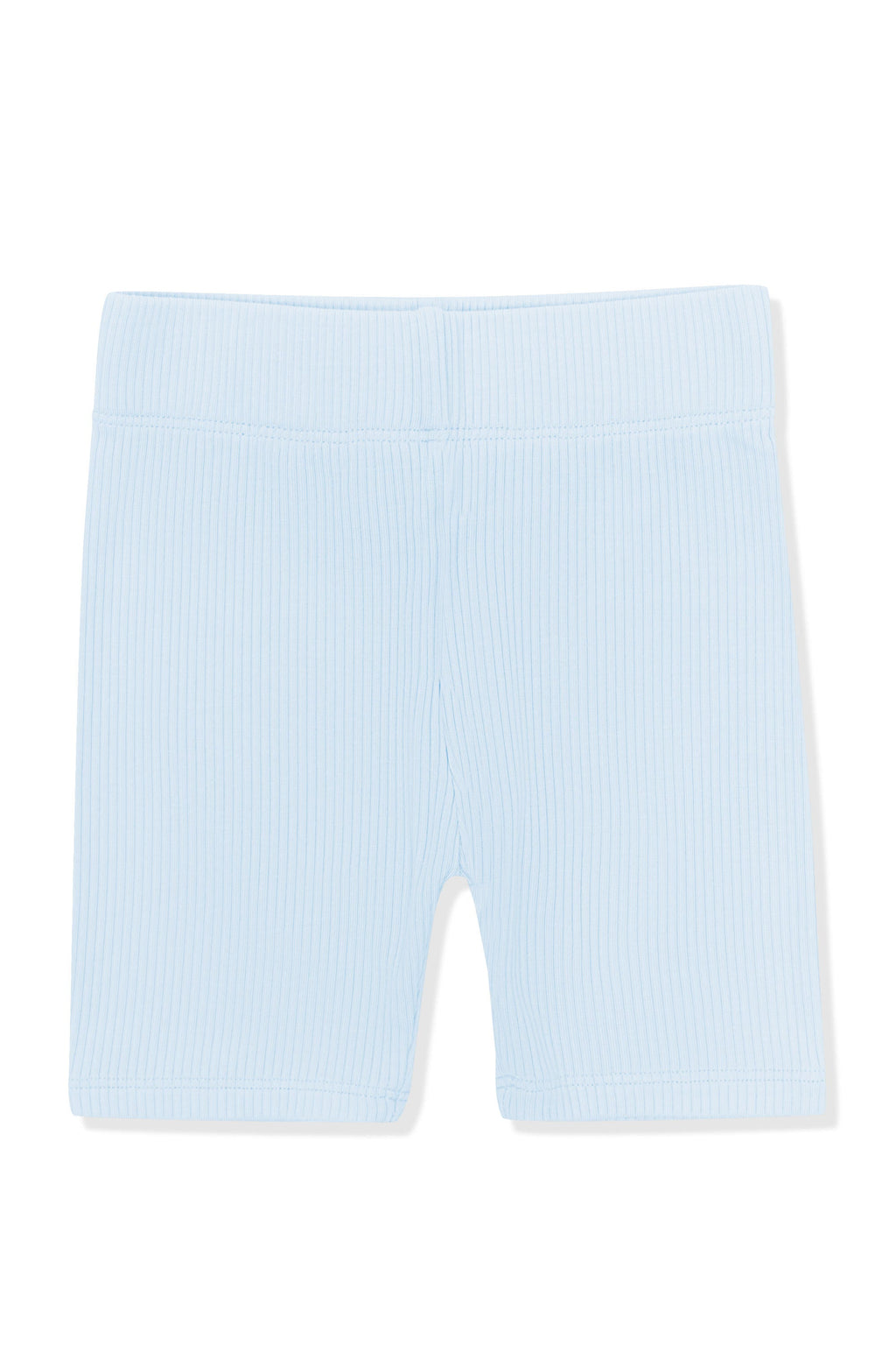 Ribbed Toddler Biker Shorts in Breeze