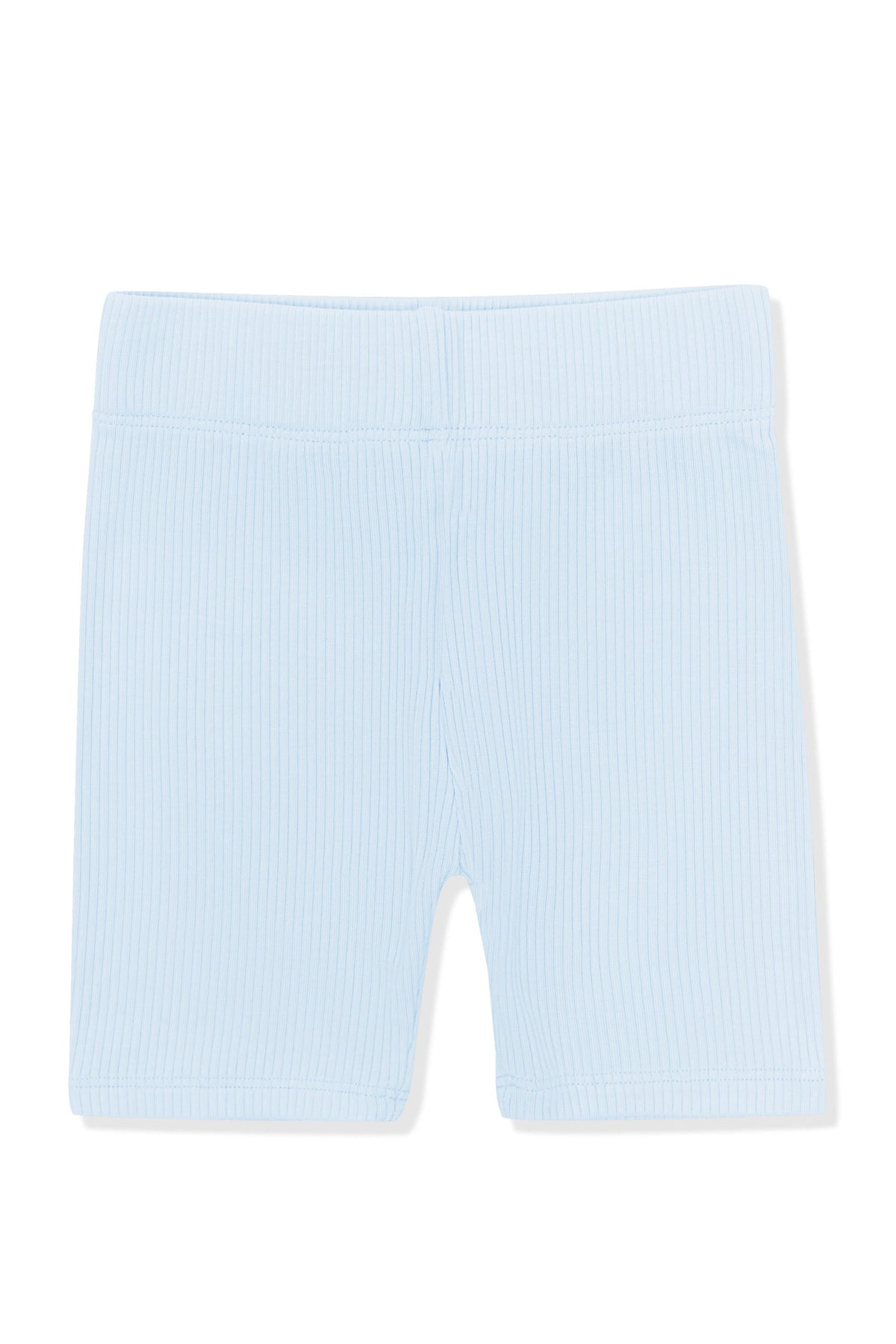 Ribbed Toddler Biker Shorts in Breeze