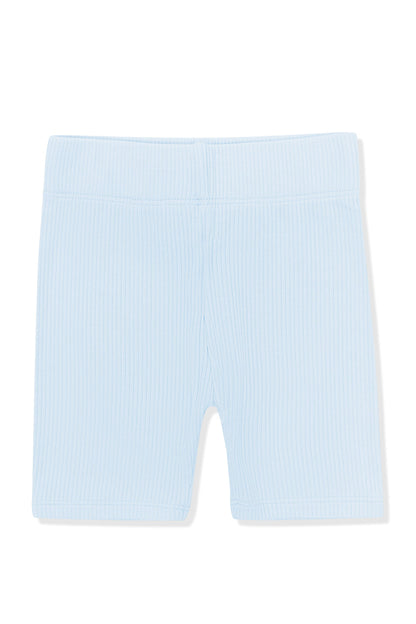 Ribbed Toddler Biker Shorts in Breeze
