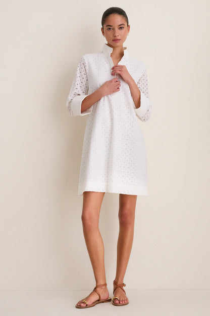 White Eyelet Megan Dress