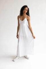 Flower Crochet Top Maxi Dress