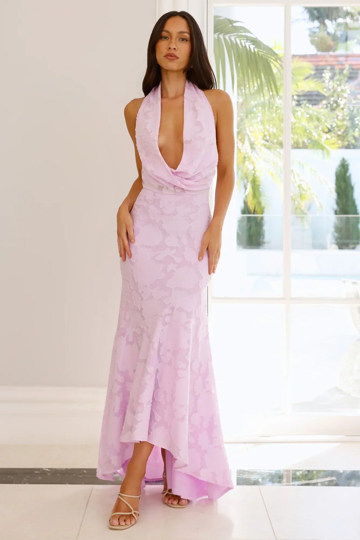 Garden Gems Halter Maxi Dress