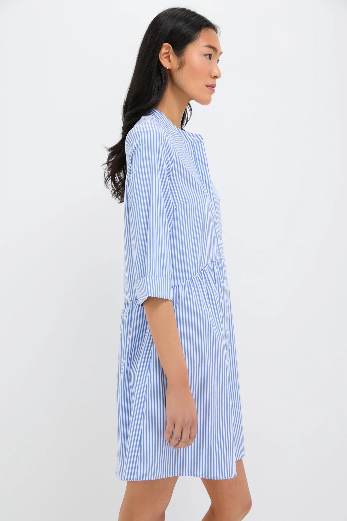 Blue Stripe Royal Shirt Dress