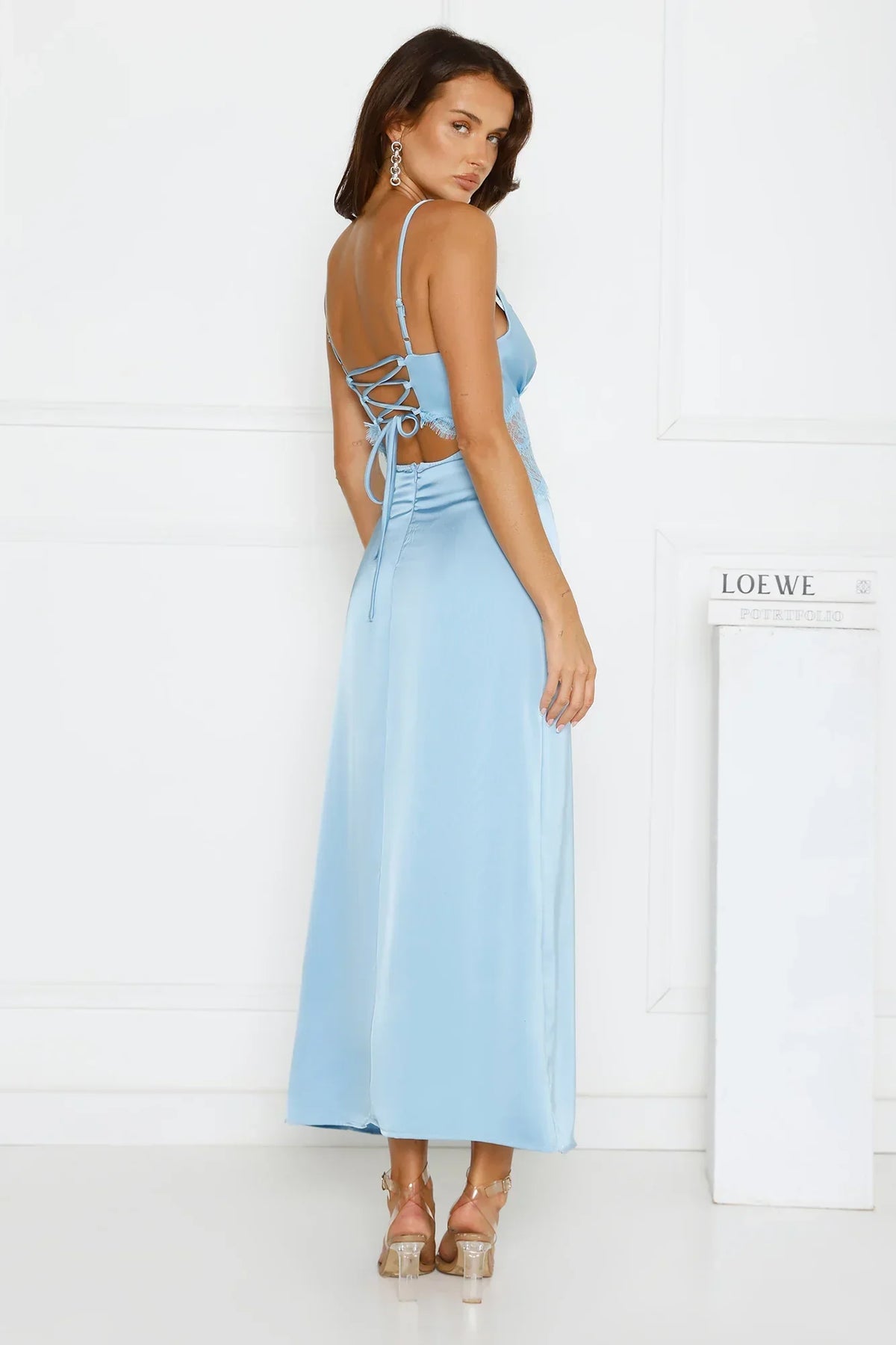 Softly In Season Satin Maxi Dress