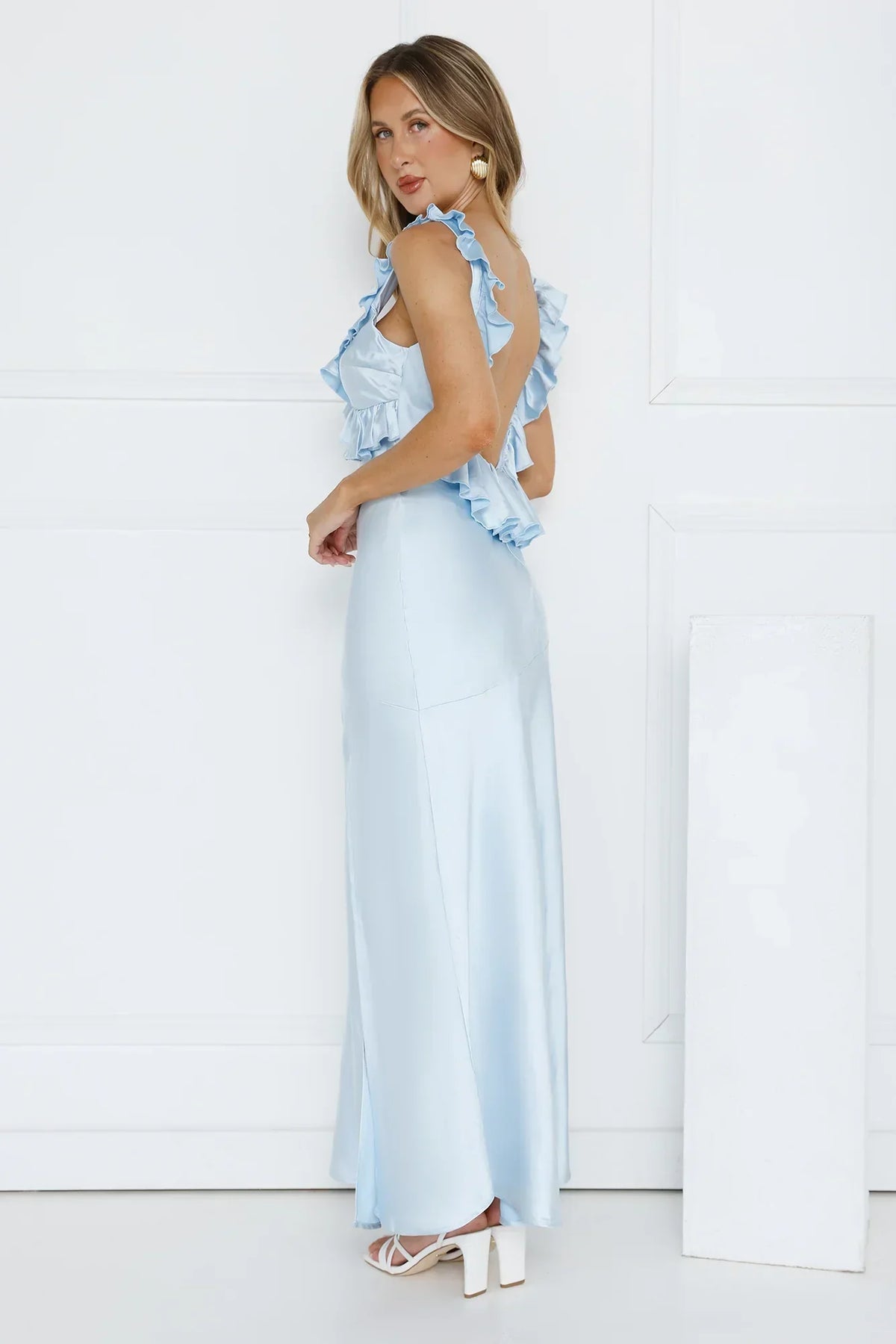Chasing The Spark Satin Maxi Dress