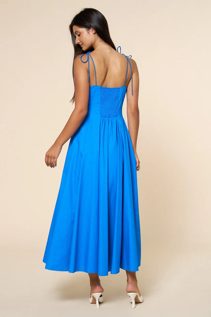 Suzanne Royal Blue Midi Dress - Royal Blue
