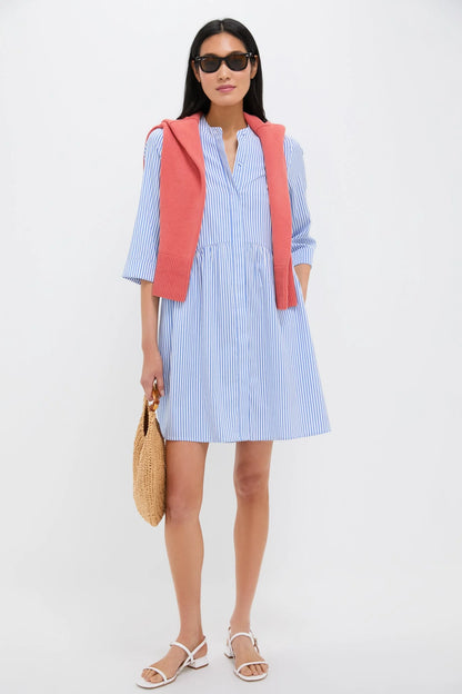 Blue Stripe Royal Shirt Dress