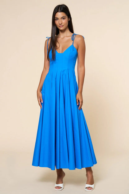 Suzanne Royal Blue Midi Dress - Royal Blue