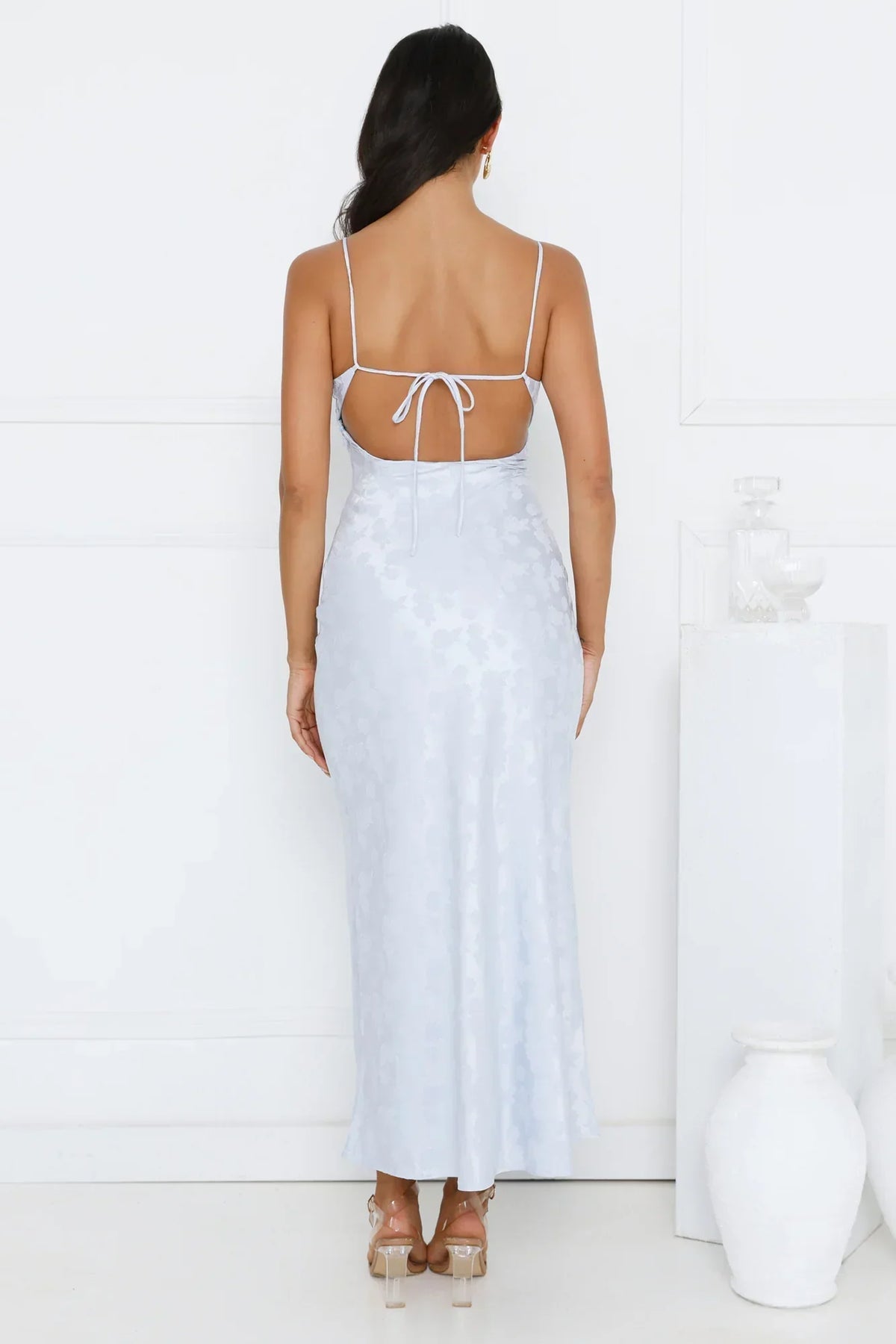 Floral Kiss Satin Maxi Dress