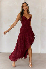 Sapphire Cascade Midi Dress