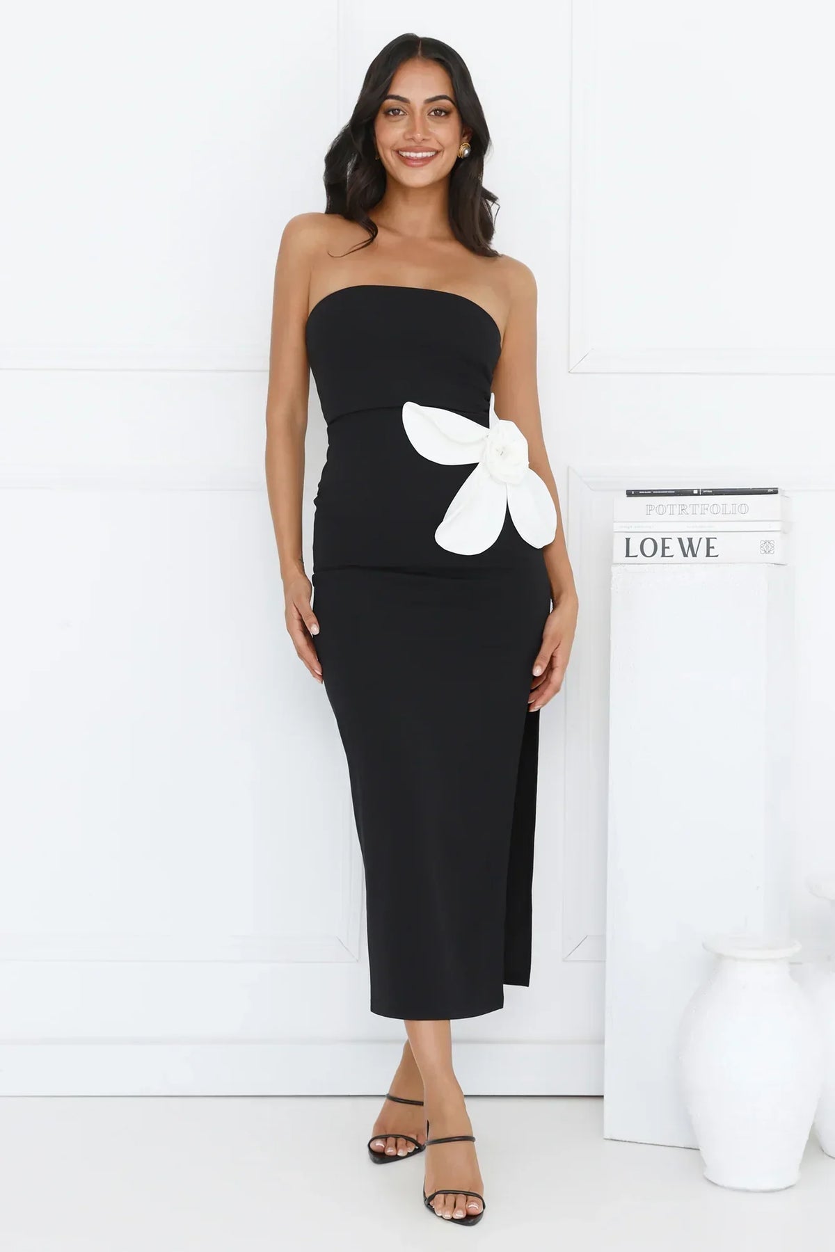 Elisandra Strapless Midi Dress