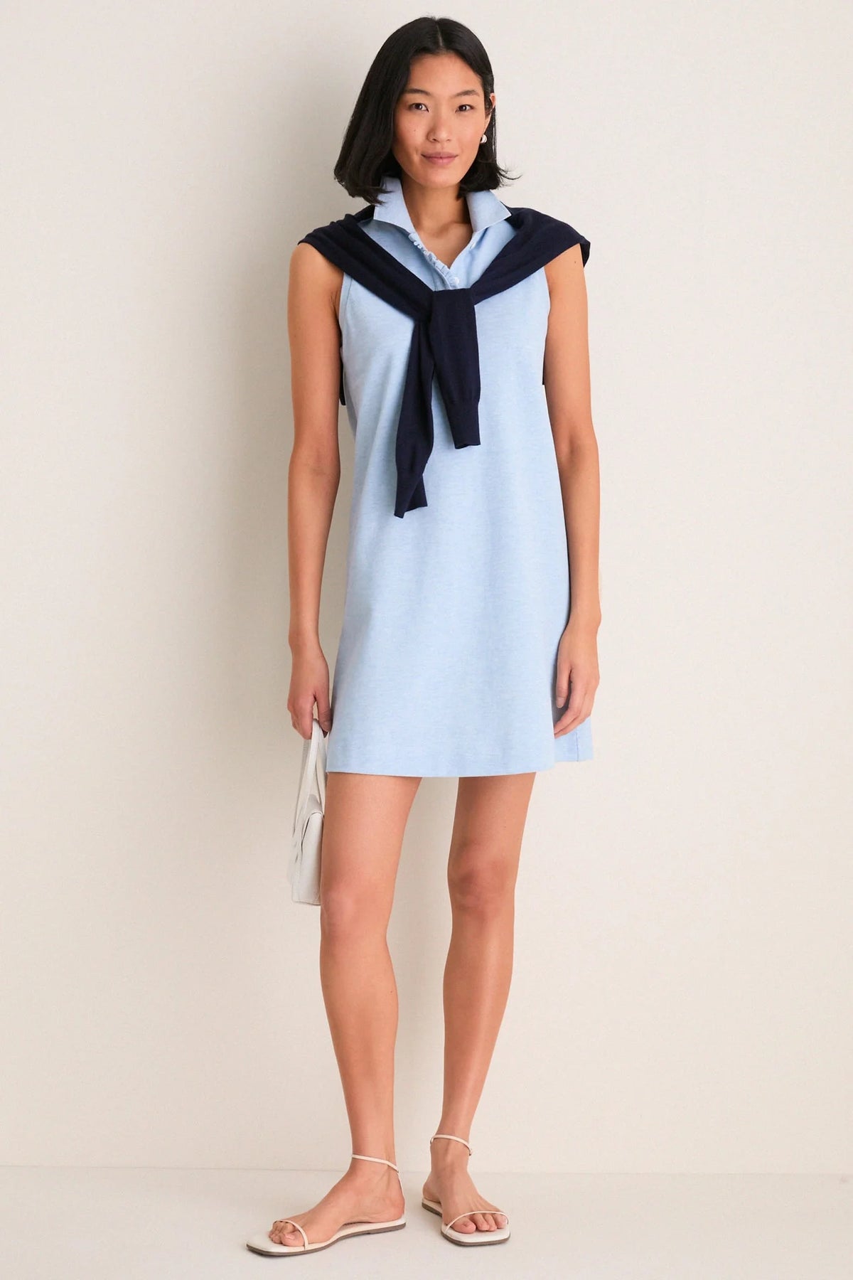 Light Blue Pique Margaret Polo Dress