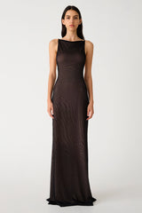 Misha Nina Mesh Gown - Black
