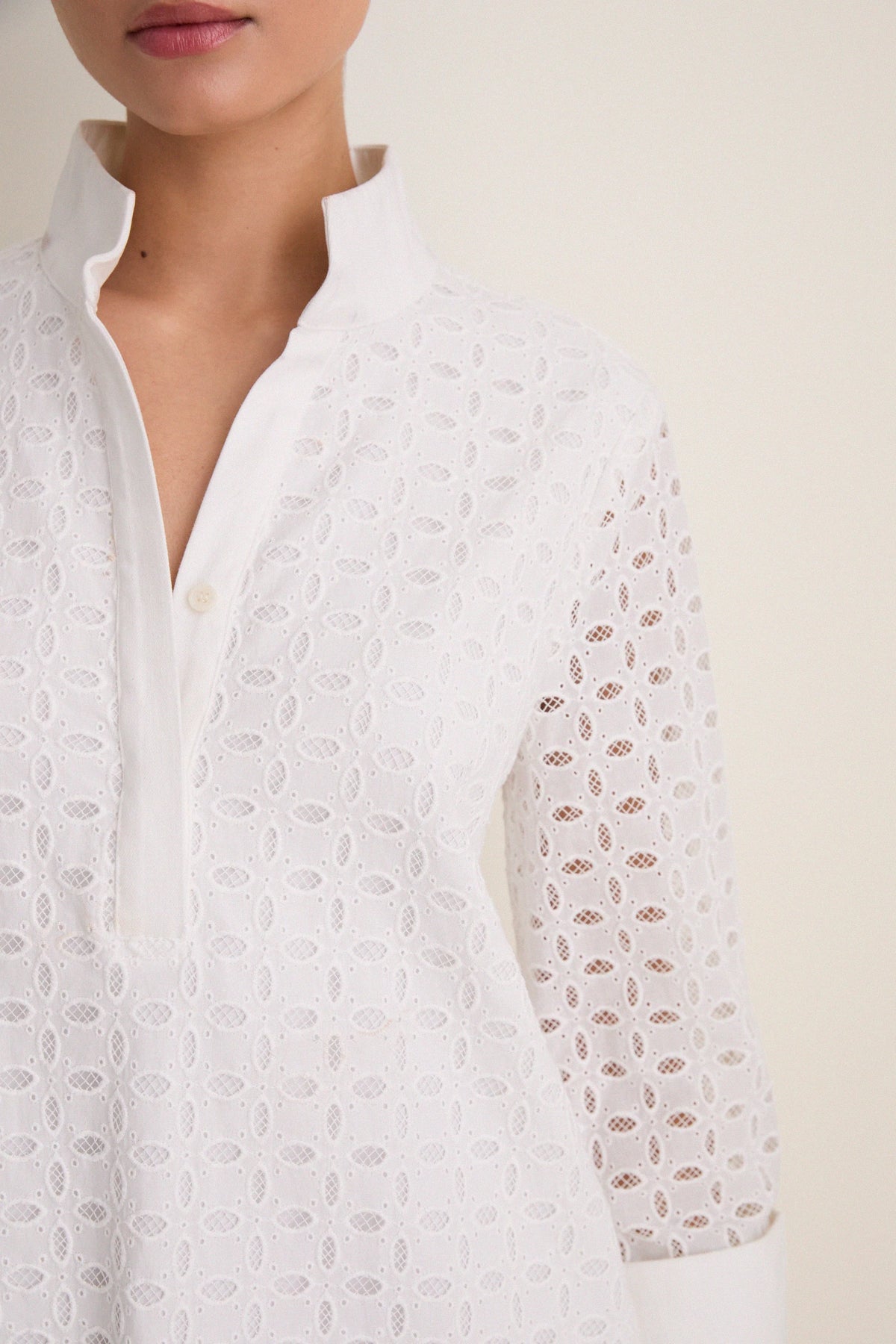 White Eyelet Megan Dress