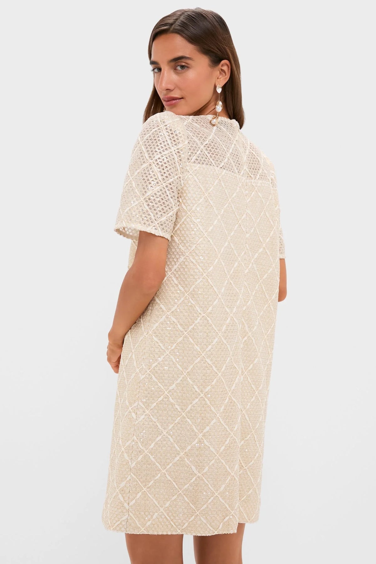 Ivory Sequin Janelle Mini Dress