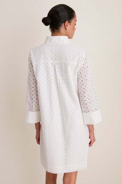 White Eyelet Megan Dress