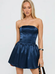 Forevermore Strapless Mini Dress Navy