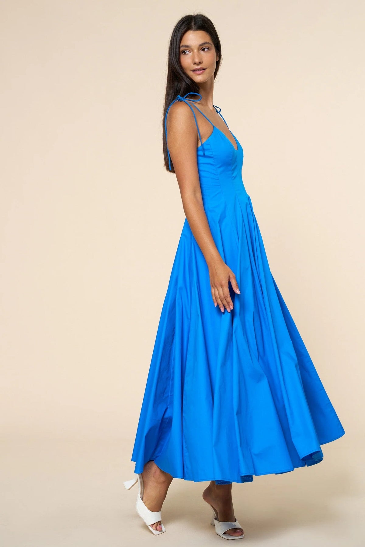 Suzanne Royal Blue Midi Dress - Royal Blue